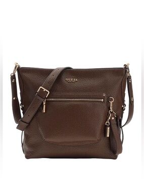 Guess Marsha C/B Bucket Bag. Espresso/Gold.